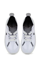 Women's White Lace-Up Thick Soled Sneaker | Derimod Women's White Lace-Up Thick Soled Sneaker | Derimod