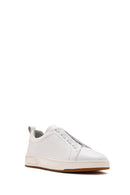 Erkek Beyaz Bağcıklı Deri Sneaker | Derimod Erkek Beyaz Bağcıklı Deri Sneaker | Derimod