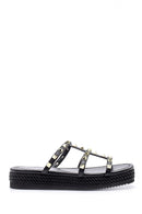 Women's Studded Detailed Slippers | Derimod Women's Studded Detailed Slippers | Derimod