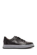 Men's Black Lace-up Leather Sneaker | Derimod Men's Black Lace-up Leather Sneaker | Derimod