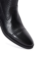 Men's Black Leather Classic Zipper Boots | Derimod Men's Black Leather Classic Zipper Boots | Derimod