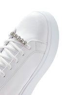 Kadın Beyaz Bağcıklı Kalın Tabanlı Sneaker | Derimod Kadın Beyaz Bağcıklı Kalın Tabanlı Sneaker | Derimod
