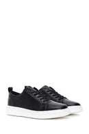 Men's Black Lace-up Leather Sneaker | Derimod Men's Black Lace-up Leather Sneaker | Derimod