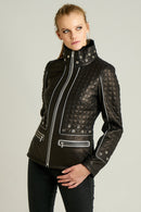 Anabella Women's Leather Jacket | Derimod Anabella Women's Leather Jacket | Derimod