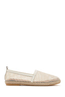 Women's Cream Leather Espadrilles | Derimod Women's Cream Leather Espadrilles | Derimod