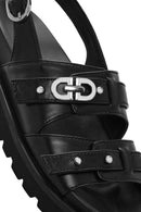 Women's Black Buckle Sandals | Derimod Women's Black Buckle Sandals | Derimod