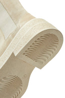 Women's Beige Suede Leather Chelsea Boots | Derimod Women's Beige Suede Leather Chelsea Boots | Derimod