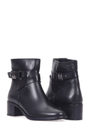 Women's Belted Leather Boots | Derimod Women's Belted Leather Boots | Derimod