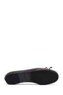 Woman Brown Patterned Leather Babet | Derimod Woman Brown Patterned Leather Babet | Derimod