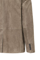 Rodrygo Men's Mink Blazer Suede Leather Jacket | Derimod Rodrygo Men's Mink Blazer Suede Leather Jacket | Derimod