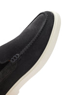 Men's Gray Suede Leather Casual Loafer | Derimod Men's Gray Suede Leather Casual Loafer | Derimod