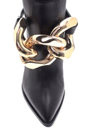 Women's Leather Chain Heeled Boots | Derimod Women's Leather Chain Heeled Boots | Derimod