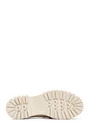 Kadın Krem Deri Maskülen Loafer | Derimod Kadın Krem Deri Maskülen Loafer | Derimod