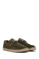 Men's Khaki Suede Leather Espadrille | Derimod Men's Khaki Suede Leather Espadrille | Derimod