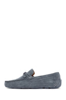 Erkek Lacivert Süet Deri Loafer | Derimod Erkek Lacivert Süet Deri Loafer | Derimod