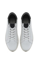 Erkek Beyaz Bağcıklı Deri Sneaker | Derimod Erkek Beyaz Bağcıklı Deri Sneaker | Derimod