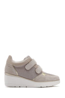 Geox Kadın Vizon Ilde Dolgu Topuk Sneaker | Derimod Geox Kadın Vizon Ilde Dolgu Topuk Sneaker | Derimod