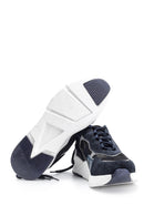 Erkek Süet Detaylı Deri Sneaker | Derimod Erkek Süet Detaylı Deri Sneaker | Derimod