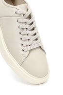 Erkek Beyaz Bağcıklı Kalın Tabanlı Deri Sneaker | Derimod Erkek Beyaz Bağcıklı Kalın Tabanlı Deri Sneaker | Derimod