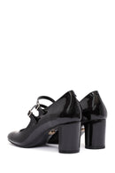Women's Black Double Buckle Thick Heel Patent Leather Mary Jane Shoes | Derimod Women's Black Double Buckle Thick Heel Patent Leather Mary Jane Shoes | Derimod