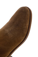 Men's Tan Suede Leather Zippered Boots | Derimod Men's Tan Suede Leather Zippered Boots | Derimod