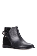 Black Belted Women's Leather Boots | Derimod Black Belted Women's Leather Boots | Derimod