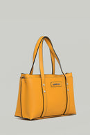 Mustard Women's Shoulder Bag with Staple Detail | Derimod Mustard Women's Shoulder Bag with Staple Detail | Derimod