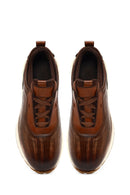 Men's Brown Thick-Soled Leather Casual Sneaker | Derimod Men's Brown Thick-Soled Leather Casual Sneaker | Derimod