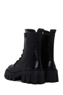 Women's Black Zippered Leather Boots | Derimod Women's Black Zippered Leather Boots | Derimod
