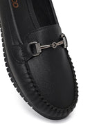 Kadın Siyah Tokalı Loafer | Derimod Kadın Siyah Tokalı Loafer | Derimod