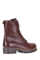 Lace-Up Women's Leather Boots | Derimod Lace-Up Women's Leather Boots | Derimod