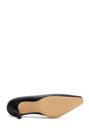 Women's Black Leather Thin Heeled Shoes | Derimod Women's Black Leather Thin Heeled Shoes | Derimod