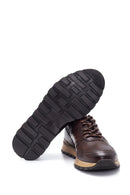 Erkek Kahverengi Deri Baskılı Sneaker | Derimod Erkek Kahverengi Deri Baskılı Sneaker | Derimod