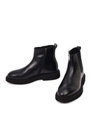 Men's Black Zippered Leather Boot | Derimod Men's Black Zippered Leather Boot | Derimod