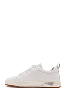 Erkek Beyaz Bağcıklı Deri Sneaker | Derimod Erkek Beyaz Bağcıklı Deri Sneaker | Derimod