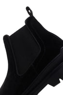 Men's Black Casual Chelsea Suede Leather Boots | Derimod Men's Black Casual Chelsea Suede Leather Boots | Derimod
