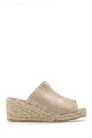 Women's Suede Heel Detailed Slippers | Derimod Women's Suede Heel Detailed Slippers | Derimod