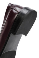 Women's Burgundy Leather Masculine Loafer | Derimod Women's Burgundy Leather Masculine Loafer | Derimod