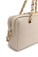 Woman Cream Printed Mini Crossbody Bag | Derimod Woman Cream Printed Mini Crossbody Bag | Derimod