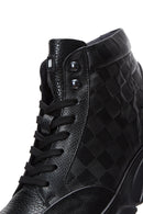 Erkek Siyah Deri Bilekli Sneaker Bot | Derimod Erkek Siyah Deri Bilekli Sneaker Bot | Derimod