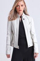 Irma Women's Leather Jacket | Derimod Irma Women's Leather Jacket | Derimod