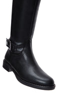 Women's Black Zippered Buckle Boots | Derimod Women's Black Zippered Buckle Boots | Derimod