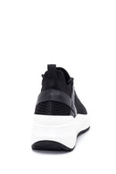 Kadın Siyah Kalın Tabanlı Kumaş Sneaker | Derimod Kadın Siyah Kalın Tabanlı Kumaş Sneaker | Derimod