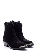 Women's Suede Leather Cowboy Boots | Derimod Women's Suede Leather Cowboy Boots | Derimod