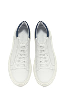 Erkek Beyaz Bağcıklı Deri Sneaker | Derimod Erkek Beyaz Bağcıklı Deri Sneaker | Derimod