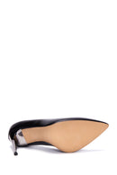 Women's Black Leather Metal Heeled Stiletto | Derimod Women's Black Leather Metal Heeled Stiletto | Derimod