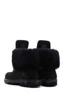 Caterpillar Women's Black Utah Fur Nubuck Leather Lace-up Boots | Derimod Caterpillar Women's Black Utah Fur Nubuck Leather Lace-up Boots | Derimod