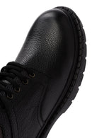 Men's Black Lace-Up Leather Casual Boots | Derimod Men's Black Lace-Up Leather Casual Boots | Derimod