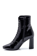 Women's Patent Leather Heeled Boots | Derimod Women's Patent Leather Heeled Boots | Derimod