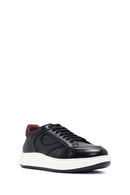 Erkek Siyah Bağcıklı Deri Sneaker | Derimod Erkek Siyah Bağcıklı Deri Sneaker | Derimod